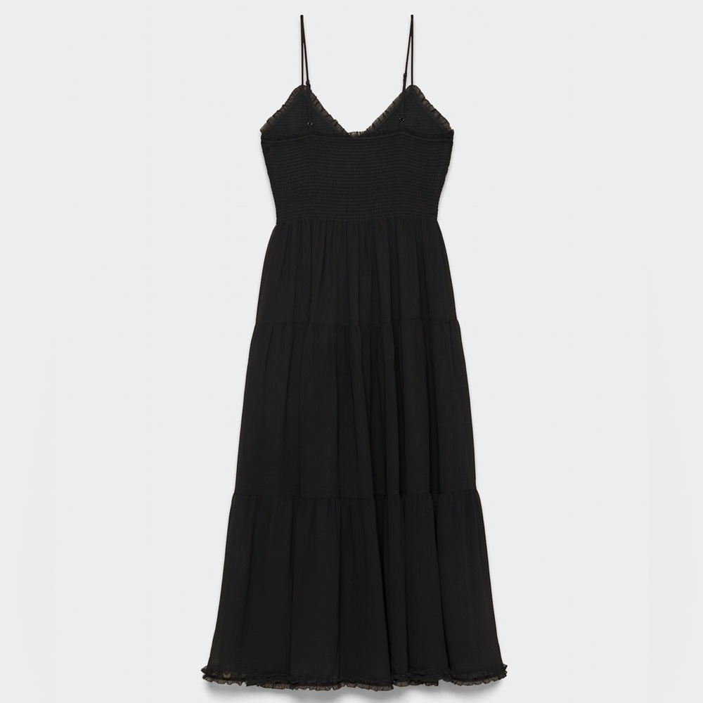 Aritzia Wilfred Tuberose Midi Dress Black- Size S - Picture 6 of 14